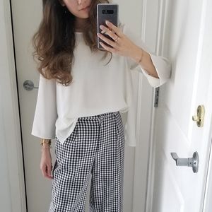 Topshop Flowy Cream Top